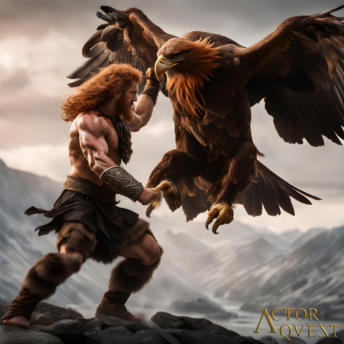 Lysibian Warrior Fighting Eagle